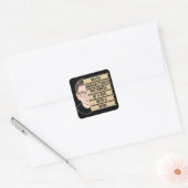 RBG引用文、決して少女の力を過小評価しない スクエアシール (封筒)