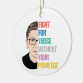 RBG引用文、特権なしでの戦い セラミックオーナメント (左)