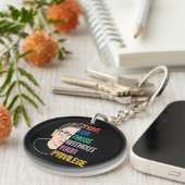 Rbg引用文、特権のない人々のために戦う キーホルダー (正面右)