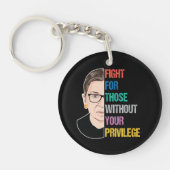 Rbg引用文、特権のない人々のために戦う キーホルダー (正面)
