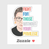 RBG引用文、特権のない人々のために戦う シール (シート)