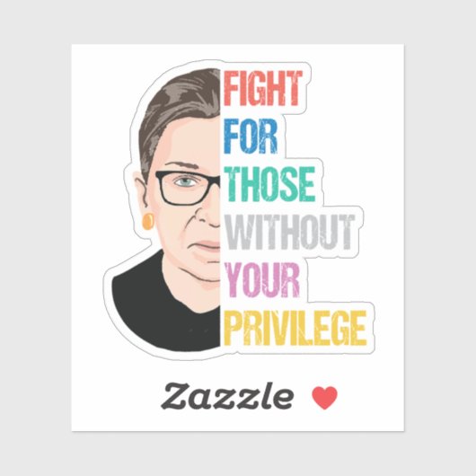 RBG引用文、特権のない人々のために戦う シール (シート)