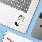 RBG引用文、特権のない人々のために戦う シール (ノートパソコンとiPhone)