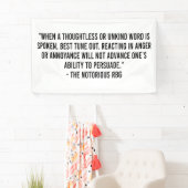 Rbg引用文、軽率で不親切な言葉 横断幕 (インサイチュ)