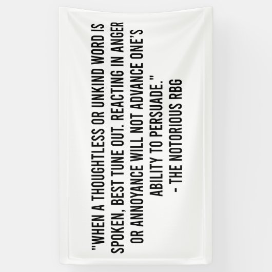 Rbg引用文、軽率で不親切な言葉 横断幕 (縦)