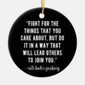 RBG引用文, RBG,ルース・バダー,ルース・バダー・ギンズバーグ セラミックオーナメント (正面)