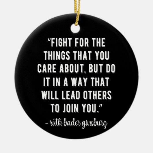 RBG引用文, RBG,ルース・バダー,ルース・バダー・ギンズバーグ セラミックオーナメント (正面)
