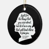 RBG引用文、Ruth Bader Ginsburg引用文、Ginsburg氏 セラミックオーナメント (左)