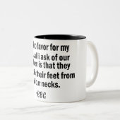 『RBG、ルス·バッジャー·ギンスバーグ、強い女性』 ツートーンマグカップ (正面右)