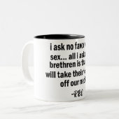 『RBG、ルス·バッジャー·ギンスバーグ、強い女性』 ツートーンマグカップ (正面左)