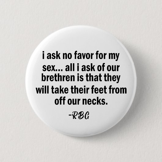 RBG、ルース・バッジャー・ギンズバーグ、強い女性 缶バッジ (正面)