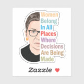 RBG – 女性は意思決定のすべての場所に属する シール (シート)