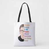 RBG -女性は決定を下すすべての場所に所属 トートバッグ (正面)