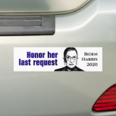 RBG：彼女の最後の要求を尊重する – Bumper Sticker バンパーステッカー (車上)
