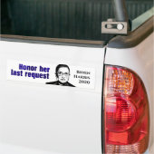 RBG：彼女の最後の要求を尊重する – Bumper Sticker バンパーステッカー (トラック上)
