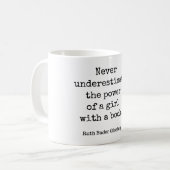 RBG、 本を持つ女の子の力は過小評価しないで コーヒーマグカップ (正面左)