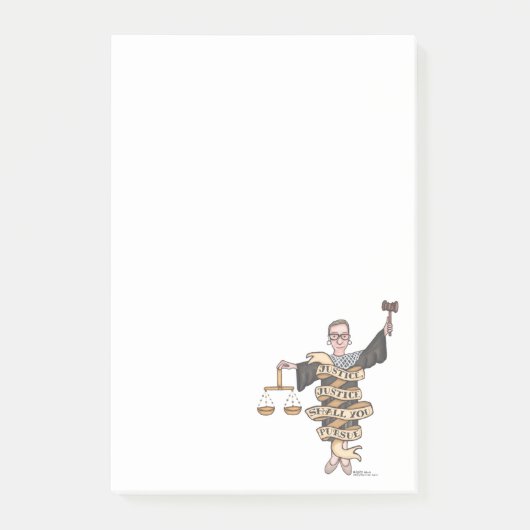 RBG「正義、正義は追い求める」 ポストイット (正面)