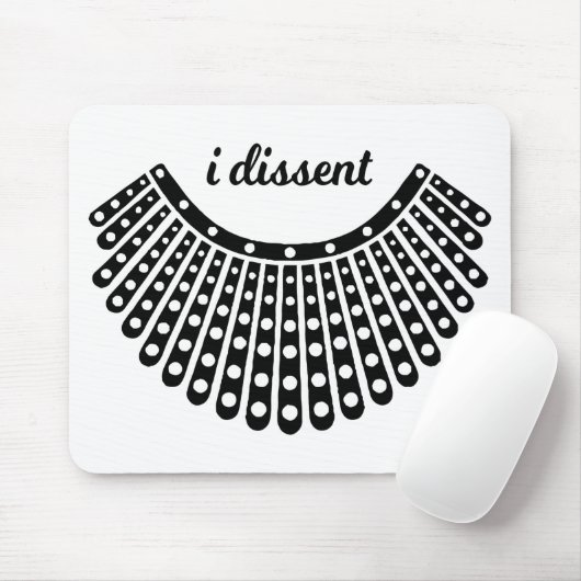 RBG Collar、Ruth Bader Ginsburg、私は反対 マウスパッド (マウス)