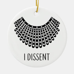 RBG Dissent Collar, Ruth Bader Ginsburg氏 セラミックオーナメント