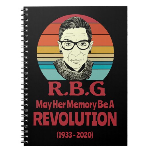 RBG - May Her Memory be a革命 ノートブック (正面)