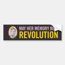 RBG / May Her Memory Be a革命 バンパーステッカー