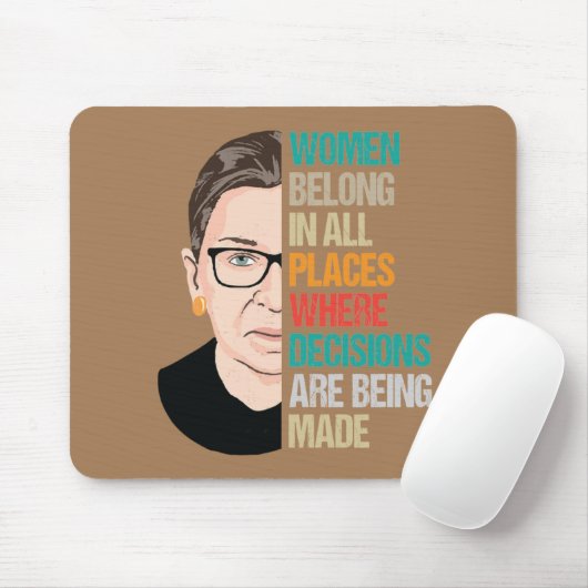 RBG、RBG引用文、女性はすべての場所に属している マウスパッド (マウス)