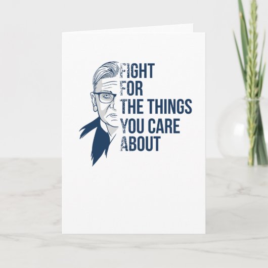 RBG Ruth Bader Ginsburg -フェミニズム カード (正面)