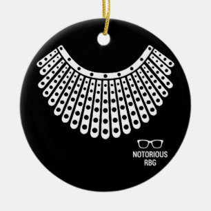RBG、Ruth Bader Ginsburg、悪名高いRBG セラミックオーナメント