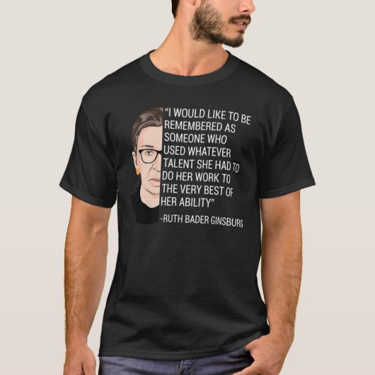 RBG Ruth Bader Ginsburg Tribute RIP Tシャツ (正面)