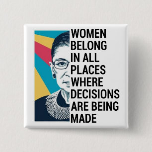 RBG、SCOTUS、Ruth Bader Ginsburg引用文 缶バッジ