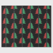 RBG UNIAアフリカ系アメリカ人クワンザクリスマスツリー ラッピングペーパー (フラット)