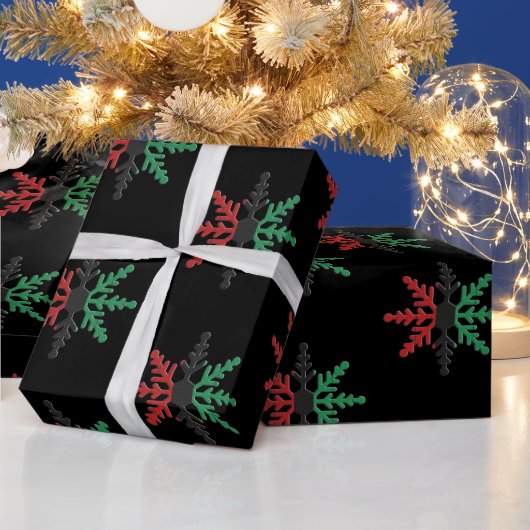 RBG UNIAアフリカ系アメリカ人クワンザ・スノーフレーク ラッピングペーパー (クリスマス)