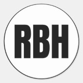 RBH – ブルックスロッジクラシックラウンドステッカー ラウンドシール (正面)
