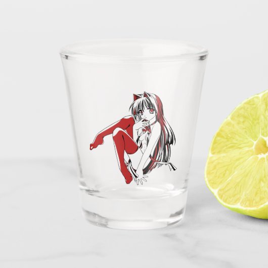 RBP, Neko the Sexy Anime Cat Girl Furry ショットグラス (正面)