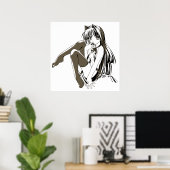 RBP, Neko the Sexy Anime Cat Girl Furry ポスター (ホームオフィス)