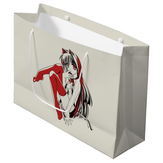 RBP, Neko the Sexy Anime Cat Girl Furry ラージペーパーバッグ (正面アングル)