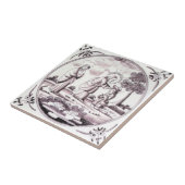 RBT06デルフト聖書マンガン赤セラミックタイル タイル (側面)