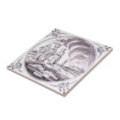 RBT17デルフトの聖書のマンガンの赤いセラミックタイル タイル (側面)