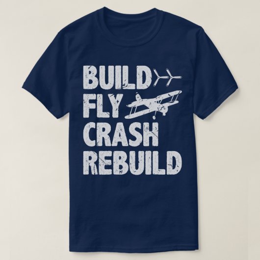 RCおもしろいパイロット空飛んでいる機 Tシャツ (デザイン正面)