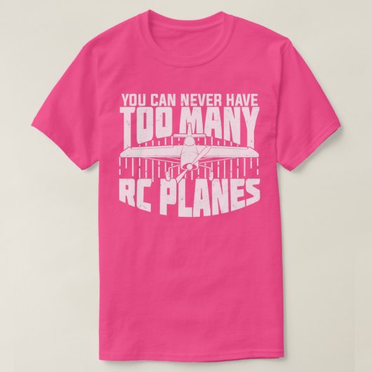 RCの飛行機が多すぎる Tシャツ (デザイン正面)