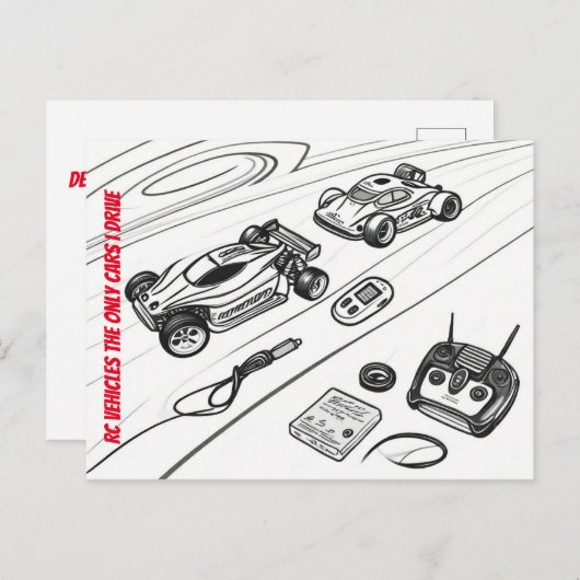 RcカーとTransmiterその他のRCツール ポストカード (正面/裏面)
