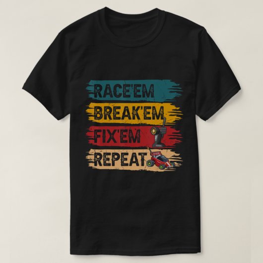 RCカーリモートコントロールレーシングカーのドライバーTシャツ Tシャツ (デザイン正面)