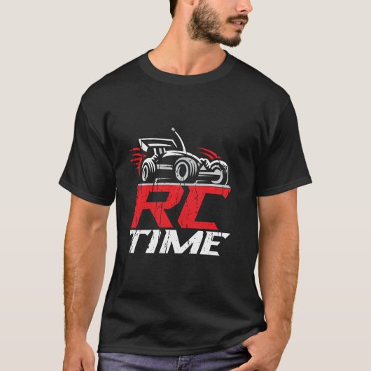 RCカーRCタイムラジオ制御RCカーレーサー Tシャツ (正面)
