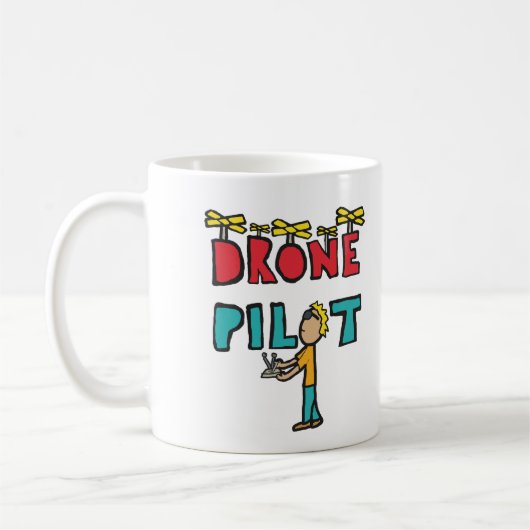 RCドローンパイロット コーヒーマグカップ (左)