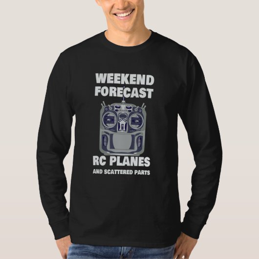RCパイロット週末予報 RCプレーン飛行機 Tシャツ (正面)