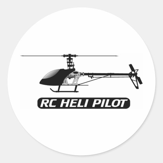 RCヘリコプターパイロット ラウンドシール (正面)