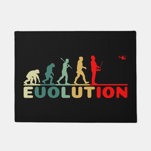 RCヘリコプターリモートコントロール飛んでいる進化 ドアマット (正面)