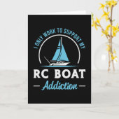 RCボート中毒 リモートモデル 面白いRCボート カード (黄色い花)