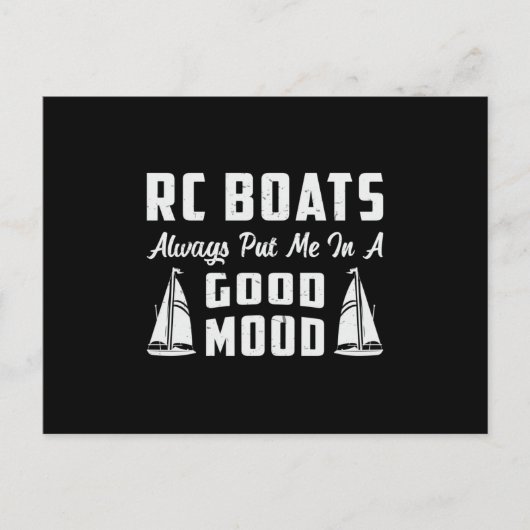RCボート良い気分のモデルに私を入れおもしろいたRCボート ポストカード (正面)