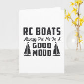 RCボート、私を機嫌の良いラジオモデルRCボートに カード (黄色い花)